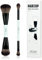 Jessup Pinselset Make Up Pinsel Set, 2tlgs Makeup Pinsel, 4-in-2 Duo-End Pinsel Basiskollektion, Foundation Kontur Highlighter Lidschatten Pinsel, helles Zyan T502