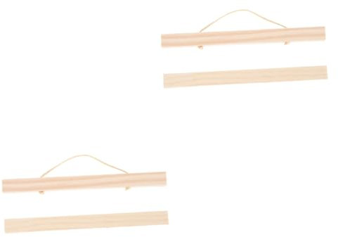 Alipis 2St magnetische Hängerolle Magnetische Bilderrahmen Holzrahmen holzstaffelei holzbilderrahmen Magnete hängende Schriftrolle hölzerne Magnetplakate scrollen Kiefernholz Spule