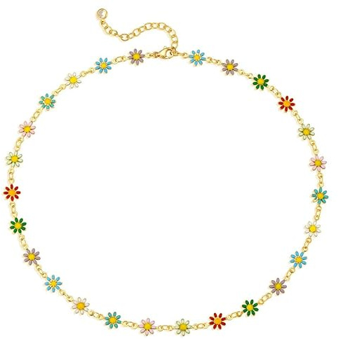 Jenosy Gold Kette Choker Halskette, 14K Gold plattiert Lippe Kette lange Halskette Delicate Mode Choker Halskette Schmuck Geschenk für Frauen