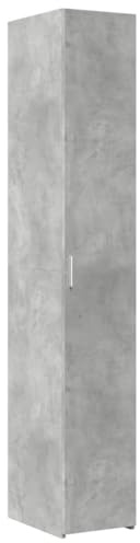 vidaXL Hoge kast 30x42,5x185 cm bewerkt hout betongrijs