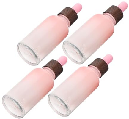 Gogogmee 4pcs Glass Dropper Bottles Essential Oil Sub Bottles Portable Oil Dispenser Pipette for Travel Refillable Sub