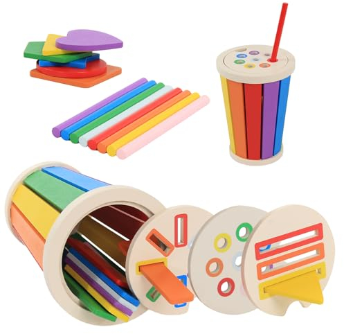Baeroly Montessori Spielzeug Holz Farbe Form Sortierspielzeug, geeignet für Kinder 12 bis 36 Monate alt pädagogisches Lernen sensorisches Spiel, Geschenke für Kinder