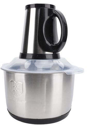 Picadora de Carne Eléctrica, Potente Motor de 500 W, Procesador de Alimentos de Acero Inoxidable SUS, Picadora Eléctrica de Verduras de 5 L para Uso en Cocina (Enchufe europeo