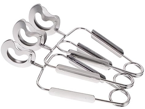 Ciieeo 3pcs Stainless Steel Snail Tong Set Multi-Functional Escargot Clip for Serving Spring Food Tongs Comfortable to Hold for Kitchen Cooking and Barbecue