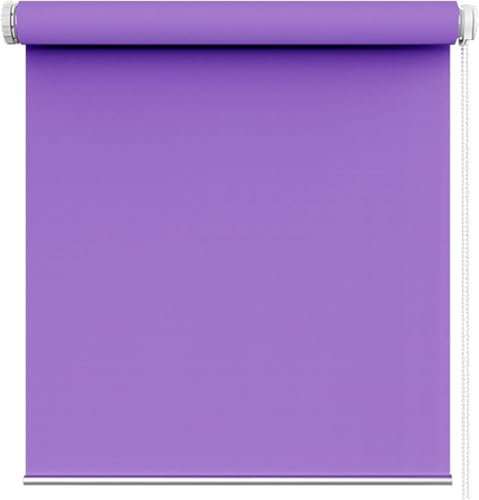 ZHENCHAO Rollos ohne Bohren 85x130cm Lichtdurchlässig und Verdunkelnd Verdunkelungsmuster Fensterrollos Thermorollo für Zuhause Lila