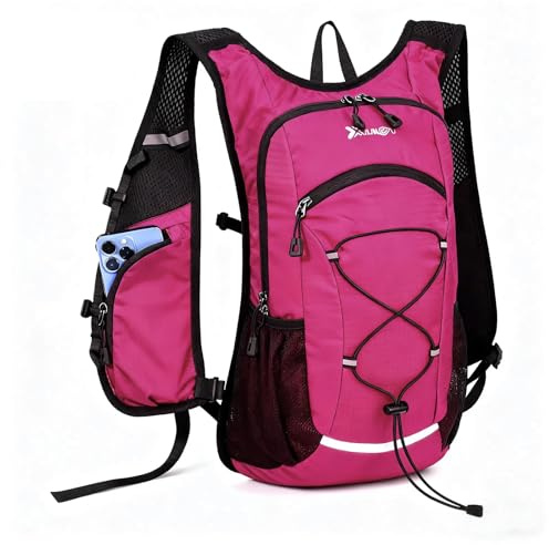 Asnewkit Lightweight Hiking Backpack, 18L, Red | Waterproof, For Women Men, Outdoor Camping, Walking