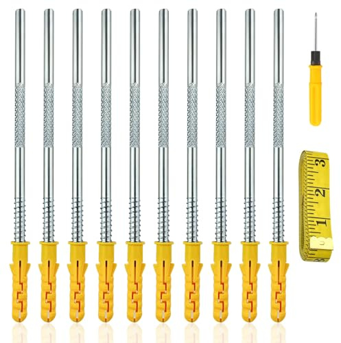 cersaty 10 Stk Regalhalterung Unsichtbar, 130mm Verdeckte Tablarträger mit 1 Maßband＆1 Schraubendreher für Hängende Regale,Bücherregale,Dekorative Regale