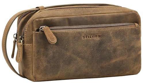 STILORD Bran Handgelenktasche Herren Leder Groß Clutch Echtleder Vintage Herrenhandtasche Banktasche Wrist Wallet Männer Herrentasche Reise Organizer Ledertasche Farbe:mittel - braun
