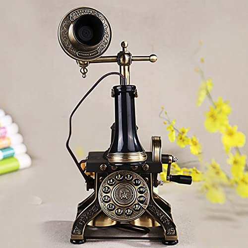 JYBNBBE Teléfono Antiguo Vintage, teléfono Fijo Retro de Estilo Antiguo para decoración de cafetería y Bar, teléfono Fijo de Estilo Europeo.