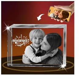 Foto de cristal 3D personalizada para decoración de Navidad, regalos conmemorativos de boda