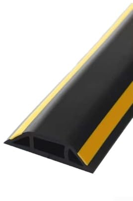 Yuanpgky Protection de câble de sol – Gaine de fil pour gestion des câbles, bande de protection de câble en PVC flexible, 40 mm de large, compatible avec les cordons d'alimentation et Ethernet (noir