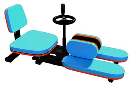 Kraftig Bensträckare Med Hjul, 210° Delad Maskin For Flexibilitet, Bekväm Skumkudde Och Ryggstöd, 200 Kg Lastkapacitet For Hemmagym(Blue)