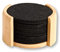 Kesper | Untersetzer, 12er Set, Material: Bambus, Textil, Maße: ø 10 cm/Stärke: ca. 0,4 cm, Farbe: Braun, Schwarz | 58747