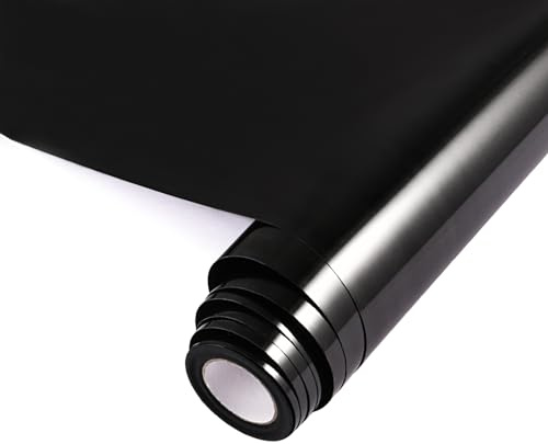NANAPLUMS Pellicola di trasferimento per tessuti, per plotter fai da te, 30,5 cm x 150 cm, colore nero