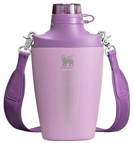 Stanley Cross Bottle 23 oz | Travel Water Bottle with Jacquard Strap | Leakproof Tritan Lid with Removable Straw | Insulated Stainless Steel | BPA-Free | Lilac