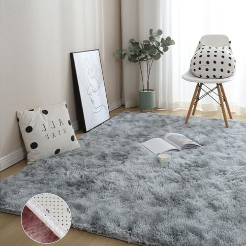 GOUSANG Tappeto in Finta Pelle di Pecora-Agnello 280 x 310 cm Pelliccia Sintetica Soffice Tappeti per Bambini Adatti per Salotto, Tavolino Salotto, Camera da Letto, Grigio Chiaro