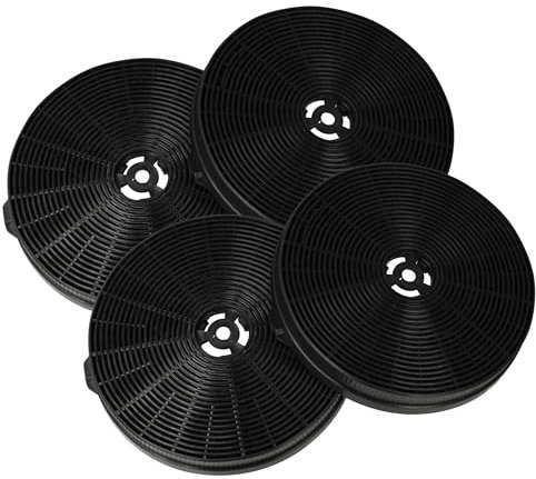 vhbw 4x Filtres à charbon actif remplacement pour KKT Kolbe K111 pour hotte aspirante - 17,5 cm
