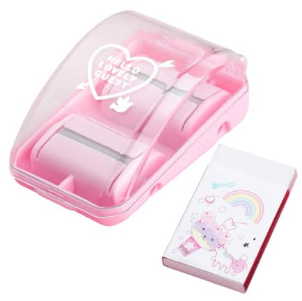 OSALADI Mini Portagomme Compatto Con Cilindro Per Raccolta Trucioli e Pulizia Scrivania Portatile Leggero Con Morbido e Vaschetta Per Polvere Per Ufficio e Studio