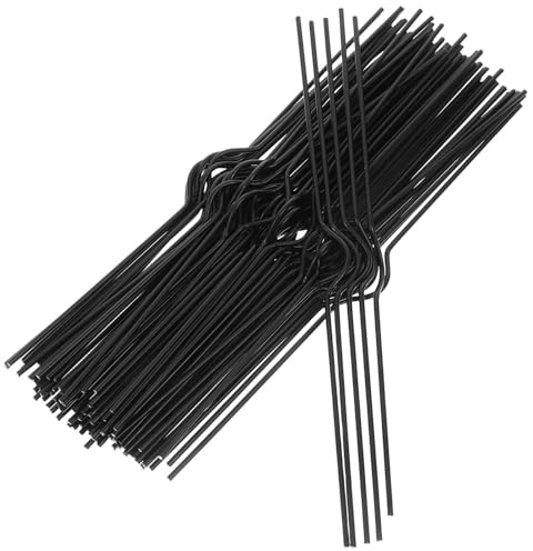CONGARTENO 100 Piezas Ganchos para Calendarios de Pared Dobles de Alambre Soportes Removibles para Colgar Calendarios Álbumes y Carteles Fácil Instalación sin Herramientas Color Negro