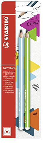 STABILO - Bleistift - Trio dick in grün - 2er Pack - Härtegrad HB