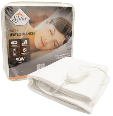 Supreme comfort electric heated blanket underblanket, Machine washable, heat control & overheat protection (SINGLE)