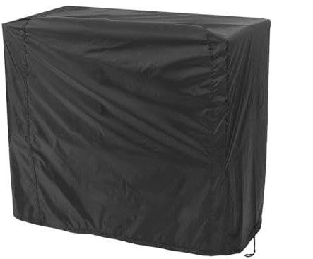 Housse Barbecue Noir, Couverture de Gril Anti-l'eau/Anti-l'humidité Protection Poussière Eau Résistant au Vent pour Barbecue Extérieur Jardin Patio Grill (145x61x117cm)