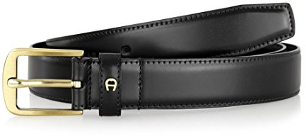 Aigner Businessgürtel aus Rindsleder (90 cm, 0002 Black)