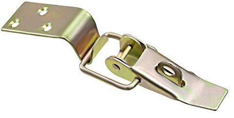 sourcing map Spring Loaded Toggle Latches, 140mm Length Iron Hasps Clamps for Case Box Trunk Catches, Pack of 2