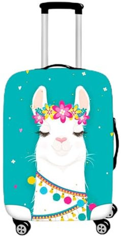 Elastisch Kofferhülle Kofferschutzhülle Alpaka Drucken Gepäck Cover, Chickw1 Kofferschutz-Bezug Anti-Kratzer Staubdicht Kofferabdeckung Reisekoffer Hülle Luggage Cover (Lake Green,L(26-28 in))