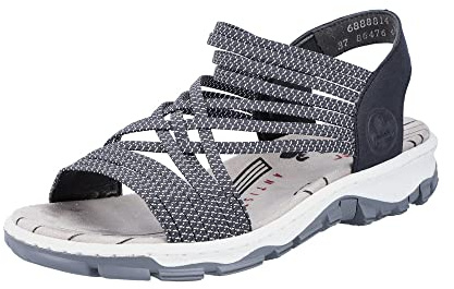 Rieker dam 68888 vandringssandaler, Blå kombi, 36 EU