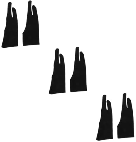 SHINEOFI 12stücke Künstlerhandschuhe Zwei-Finger Zeichenhandschuhe Für Grafiktabletts Für Digitales Und Traditionelles Zeichnen rutschfest Und Schützend Für Künstler Und Hobbyisten
