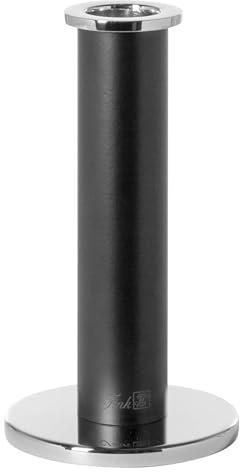 Fink schwarzer Stabkerzenhalter 18 cm hoher Kerzenhalter mit silbernem Fuß