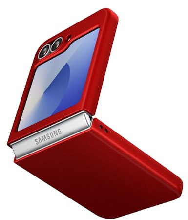 Cresee Funda para Samsung Galaxy Z Flip 7 FE/Z Flip 6, Funda de policarbonato Duro Slim Fit para Galaxy Z Flip7 FE/Z Flip6, Rojo