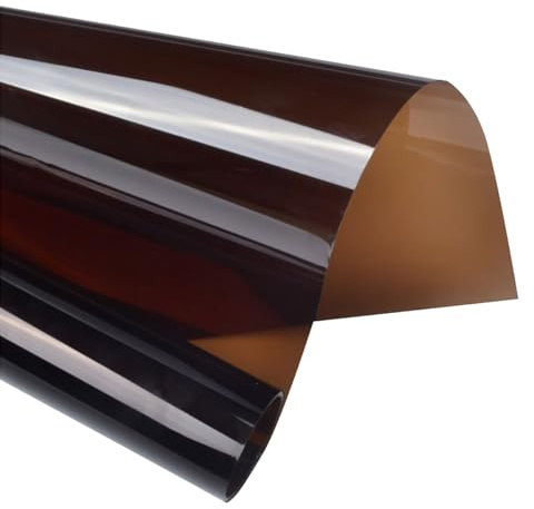Cozylkx 45 cm x 100 cm Transparente Vinylfolie Für Fenster, UV-Geschützte Getönte Fensterfolie, Statisch Haftende Dekorative Glasfolie Für Zuhause, Hotel, Büro