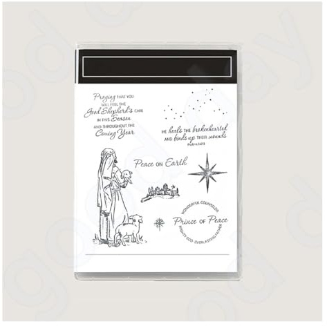 Wisafory Stempel und Stanzschablonen Set Stempel und Stanzformen Silikonstempel und Stanzen Set Weihnachts Stanzformen Schablonen für DIY, Scrapbooking, Grußkarten, Geschenkkarton-Dekoration 21#