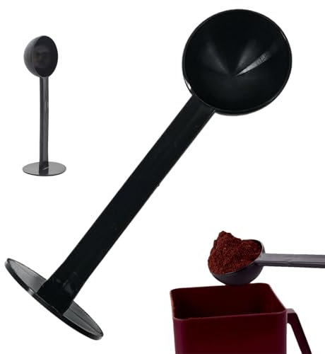 Cuchara de café con prensador – Máquina de café expreso Cuchara medidora de café – Cuchara de café en polvo Tamper para el hogar, cocina