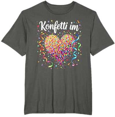 Konfetti im Herzen Karneval Fasching T-Shirt
