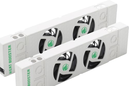 YAR Heizkörper Ventilator mit Temperaturregelung – Heizungslüfter startet ab 30 °C & stoppt bei 25 °C – Heizkörperlüfter automatischer Temperaturgesteuerter Heizungsventilator