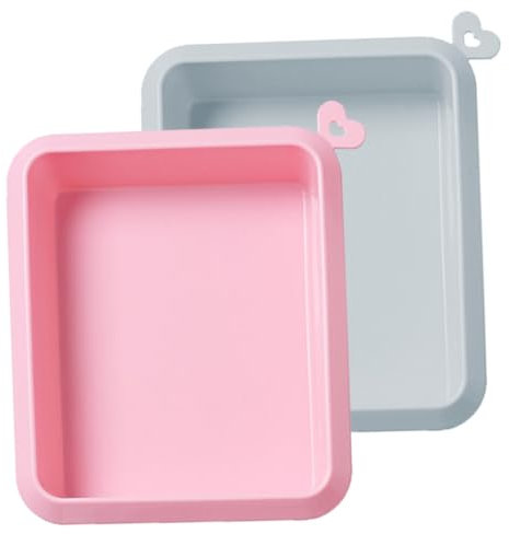 UTHCLO 2pezzi Stampo in Silicone Per Torte Teglia Antiaderente Per Dolci Stampo Per Dolci Fai Da Te Tortiera Piccola Per Muffin e Ciambelle Accessori Da Cucina