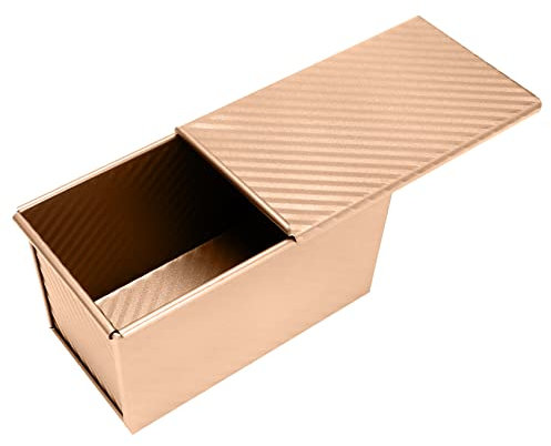 Asyduey Moule à Pain Pullman avec Couvercle, Moule à Pain avec Couvercle, BoîTe à Pain en Carton Ondulé Rectangle AntiadhéSif pour Four, Cavité de la Pâte