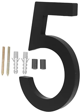 NUOBESTY Door Sign Acrylic Metal House Number Plaques Front Door Numbers for Home Office