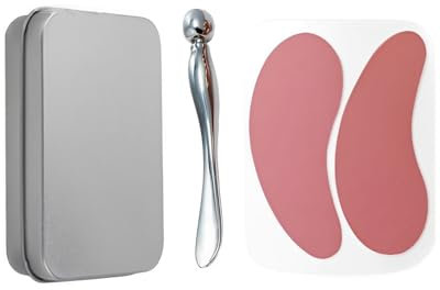 TPZORJX Cuscinetti oculari in silicone,Set da 3 pezzi Patch Occhi Riutilizzabili,Per Gli Occhi Maschera Sotto Gli Occhi Rughe e Rughe Sottili con Applicatore di Crema per Custodia in Latta