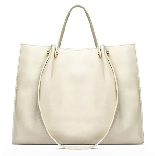 Waniki Handtasche Damen Groß Elegant Umhängetasche PU Leder Schultertasche Einfache Tote Bag Mittelgroß Shopper Tasche Multi-tasche Beuteltote Hobo Tragetasche für Arbeit Schule Büro Lässig