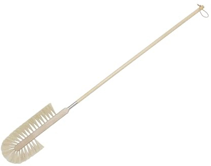 Schrankfeger - Spinnwebenentferner- Spinnenwebenbesen - Staubwischer - Staubfeger - Heizungsbürste mit Holzstiel 115 cm und Aufhängeöse mit 2 cm Rosshaar Borsten
