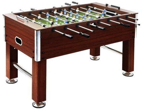 Emmtore Futbolín de Acero 60 kg marrón 140x74,5x87,5 cm