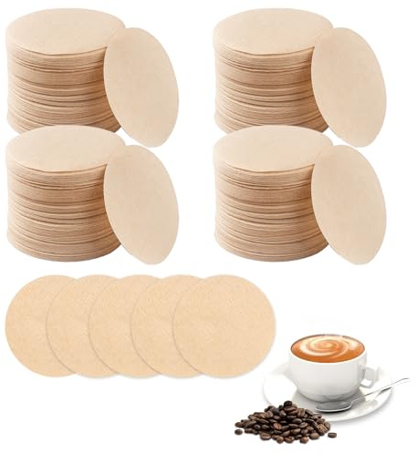 1600 Pcs Coffee Filters Compatible with Aeropress, Paper Coffee Filters Unbleached Natural Espresso Machines for Restaurants, Shops, Offices and Homes