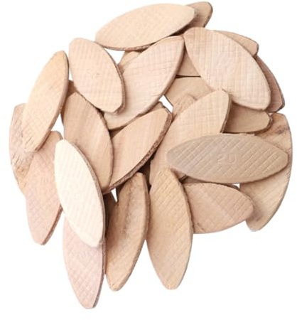 Toddmomy 100pcs Beech Wood Joining Biscuits for Wood Board Docking Tool Tenon Machine Connection Board for Strong Furniture and Joinery Joints Suitable for Hardwoods MDF Chipboard with Pva