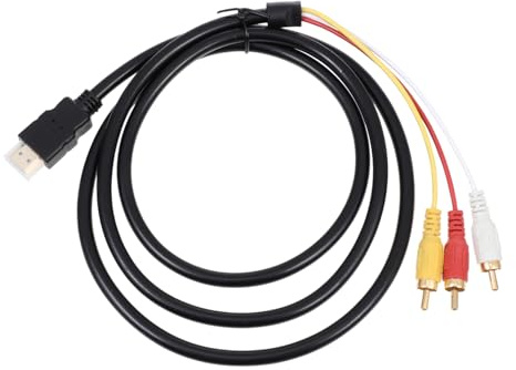 Gatuida Cavo Adattatore da Interfaccia Digitale a 3RCA Rosso Giallo Bianco Conversione Segnale Video Audio Plug Play Connessione Facile per Tv e Dispositivi Compatibili