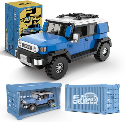 MOCBROPCS Toyota FJ40 Cruiser - Kit de construcción con licencia oficial, modelo de coche azul con caja indicadora, compatible con Speed Champions, 622 piezas, juguete de construcción para 8-16 años