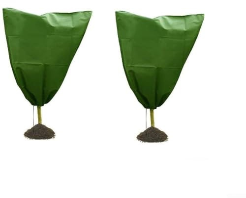 Housse respirante avec cordon de serrage pour protection contre le gel hivernal, sacs conçus pour s'adapter aux arbres, buissons et plantes suspendues contre le froid et les parasites (G)